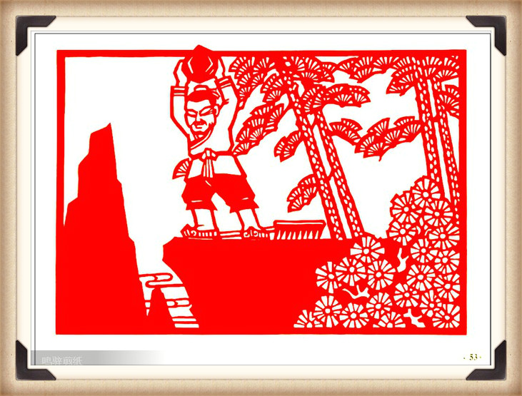 斗狼記剪紙藝術(shù)，高清剪紙連環(huán)畫圖集（54張）