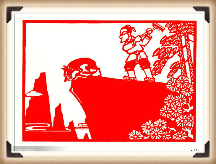 斗狼記剪紙藝術(shù)，高清剪紙連環(huán)畫圖集（54張）
