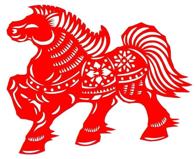 活潑可愛(ài)的小馬駒剪紙圖集(25張)，孫立峰作品