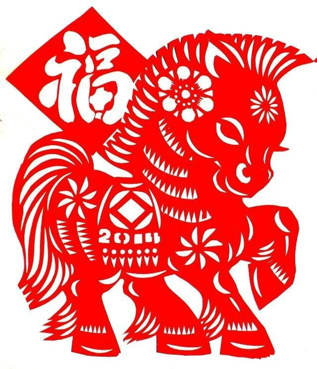 活潑可愛(ài)的小馬駒剪紙圖集(25張)，孫立峰作品