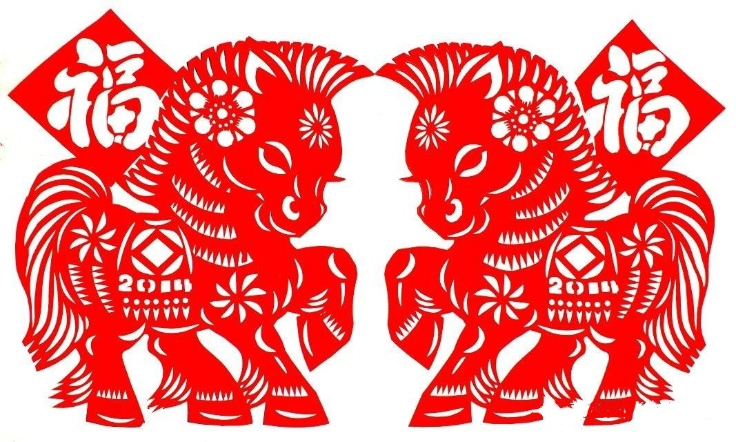 活潑可愛(ài)的小馬駒剪紙圖集(25張)，孫立峰作品