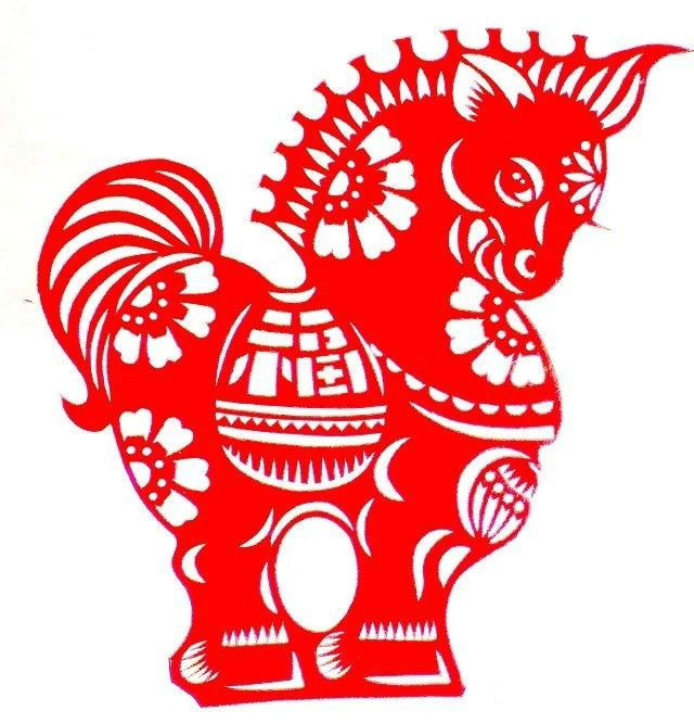 活潑可愛(ài)的小馬駒剪紙圖集(25張)，孫立峰作品
