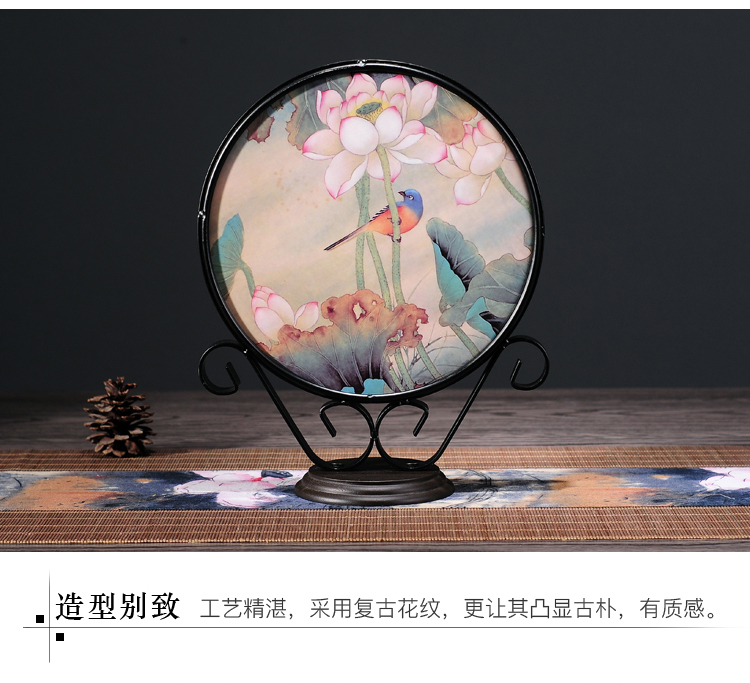 寓意招財(cái)?shù)闹袊L(fēng)禪意鐵藝工藝品擺件