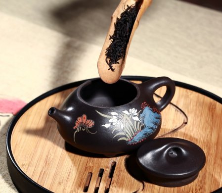 石瓢手工紫砂壺，精致典雅紫砂壺