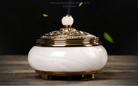 金玉滿堂香爐，創(chuàng)意銅玉熏香爐