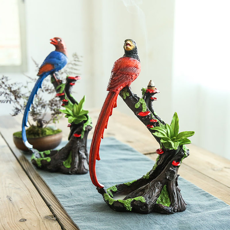 煙倒流香爐個性紅藍雀香薰?fàn)t