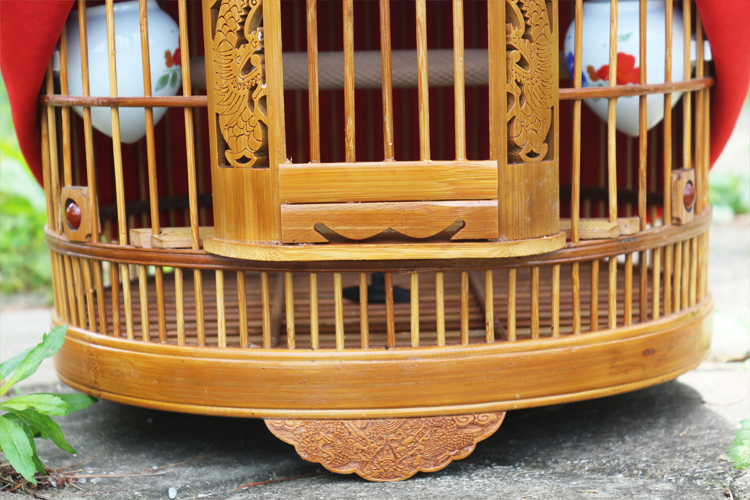 畫(huà)眉鳥(niǎo)籠竹子老料籠