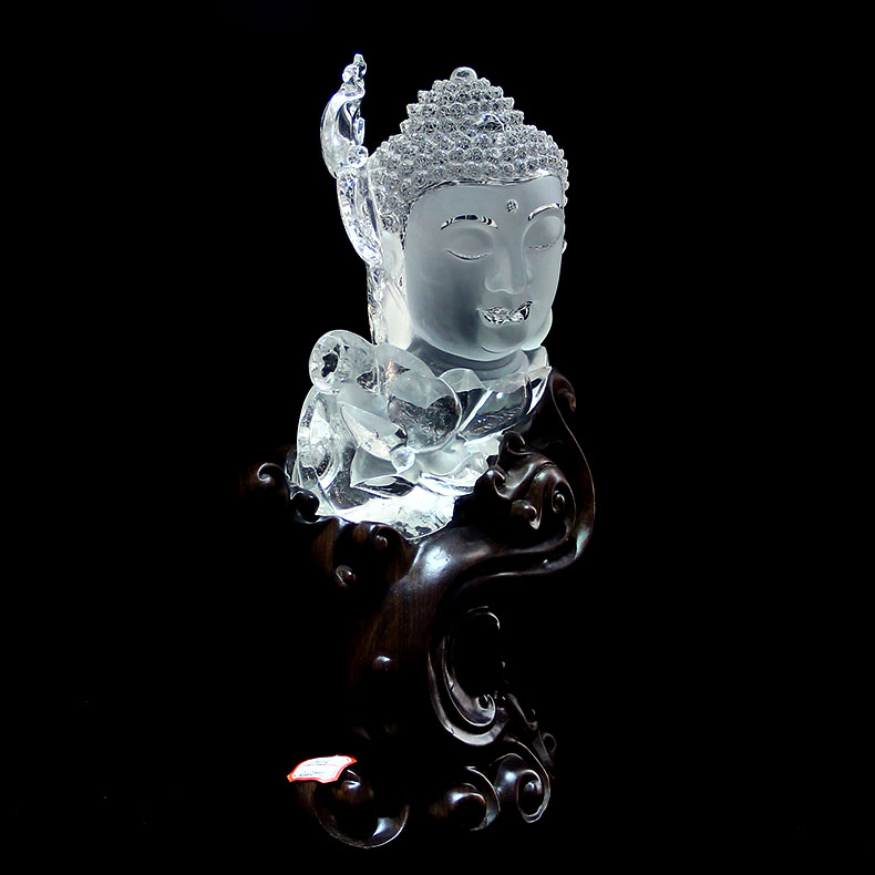 天然白水晶佛擺件，水晶的作用和功效