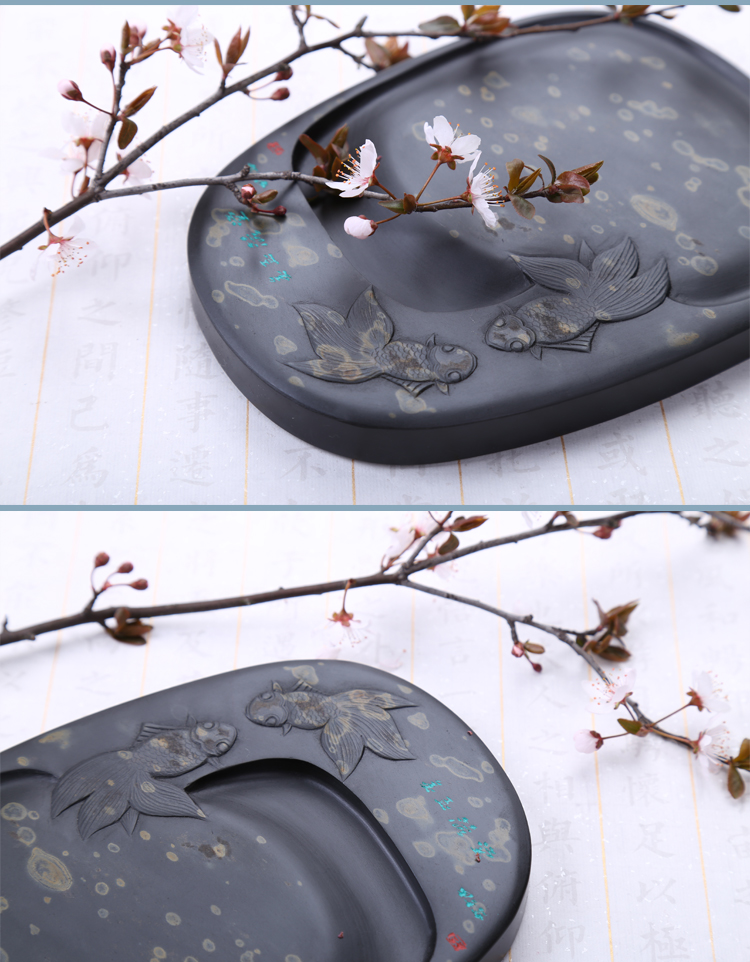 枝上花開，絕美硯臺