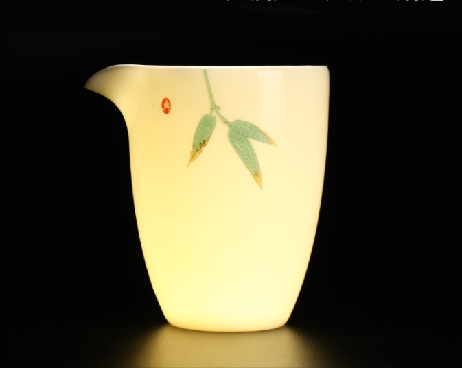凝脂玉瓷簡(jiǎn)約茶具，一壺兩杯功夫茶具