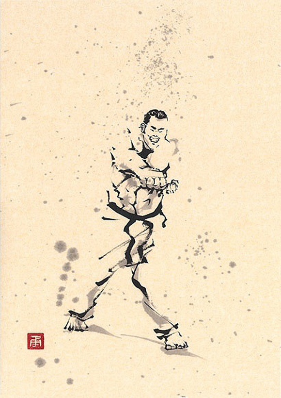 日本勝亦勇水墨功夫中華武術(shù)插畫(huà)(二)