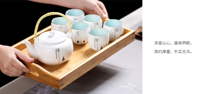 樸實無華，簡約厚重青釉陶瓷茶具