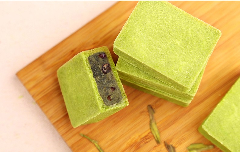 杭州特產美食糕點，特色手工抹茶點心龍井酥