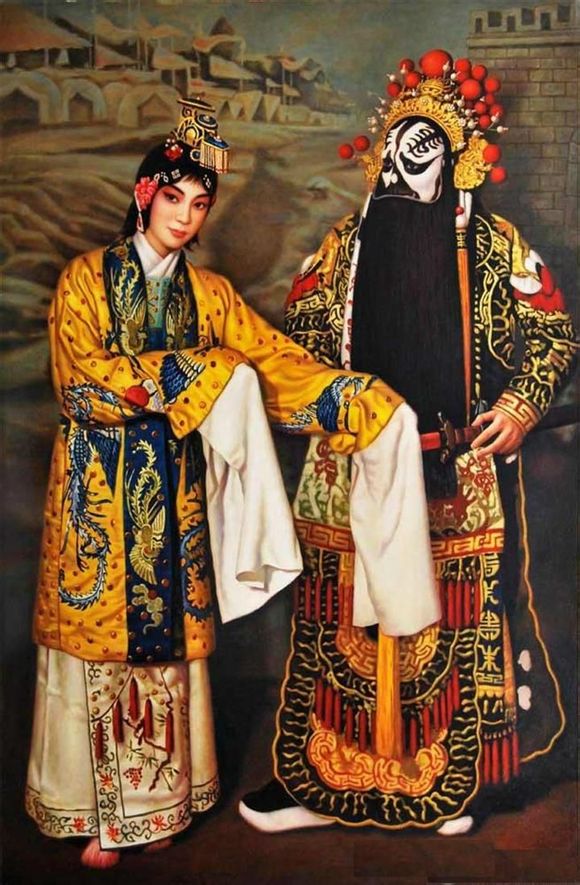 油畫中的京劇人物，美的不可思議！