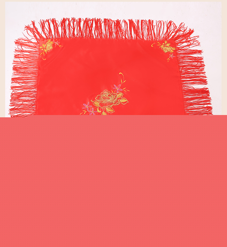 繁縷中式頭飾紅蓋頭，唯美流蘇刺繡新娘蓋頭