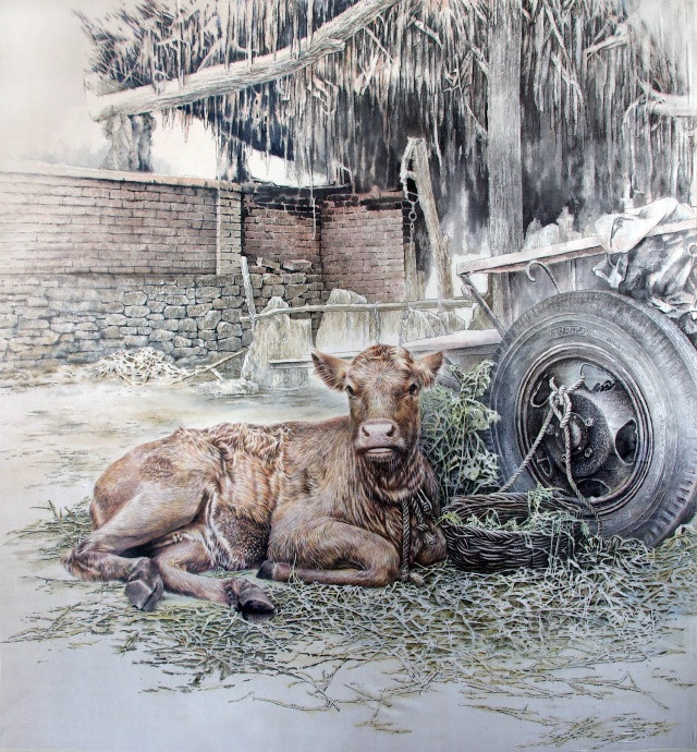 傅畦芷工筆動(dòng)物色彩水墨國(guó)畫(huà)欣賞