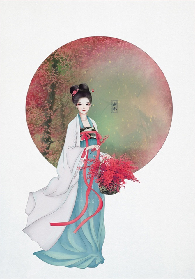 24節(jié)氣古風(fēng)手機(jī)壁紙圖片，超美的女子古風(fēng)圖片