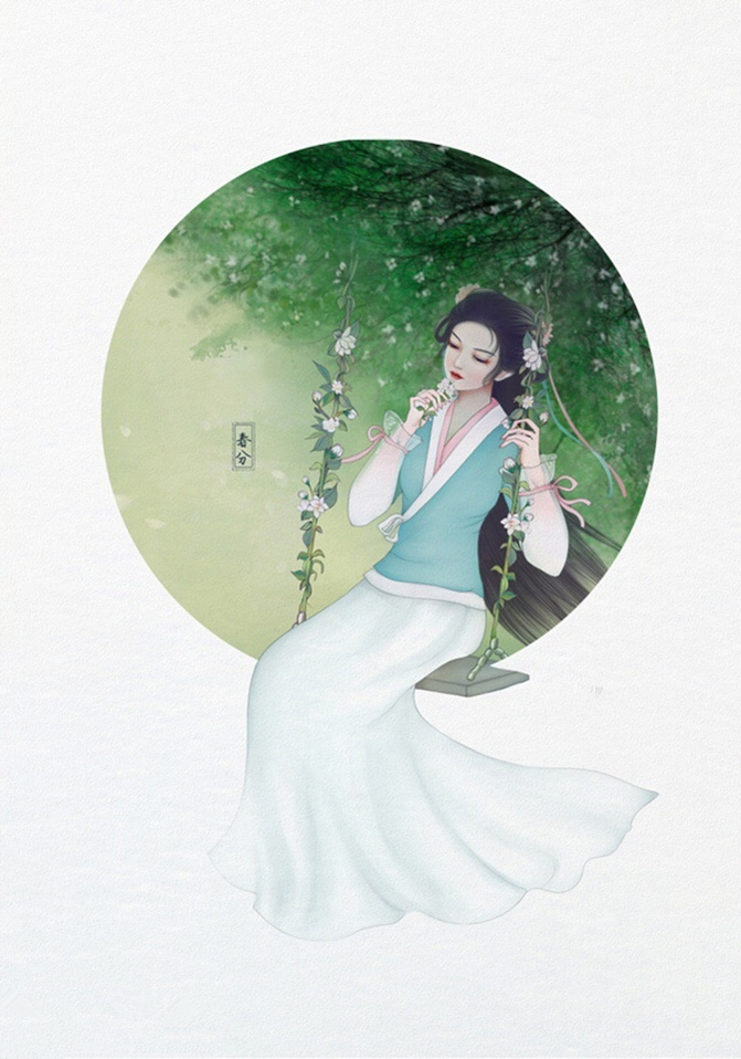 24節(jié)氣古風(fēng)手機(jī)壁紙圖片，超美的女子古風(fēng)圖片