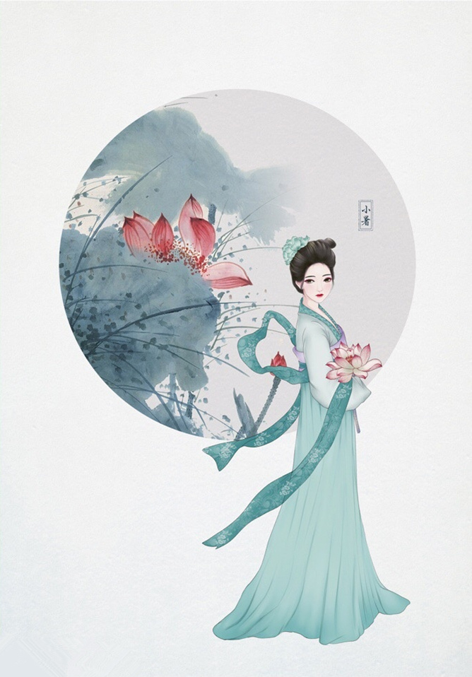 24節(jié)氣古風(fēng)手機(jī)壁紙圖片，超美的女子古風(fēng)圖片