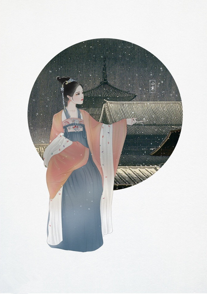 24節(jié)氣古風(fēng)手機(jī)壁紙圖片，超美的女子古風(fēng)圖片