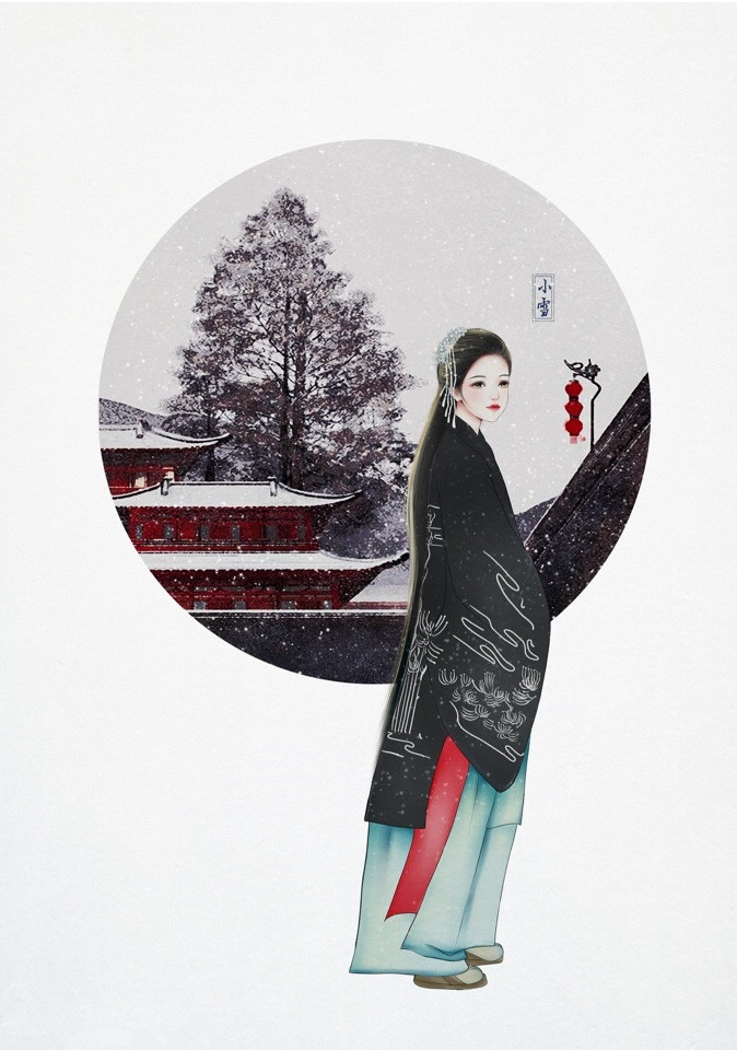 24節(jié)氣古風(fēng)手機(jī)壁紙圖片，超美的女子古風(fēng)圖片