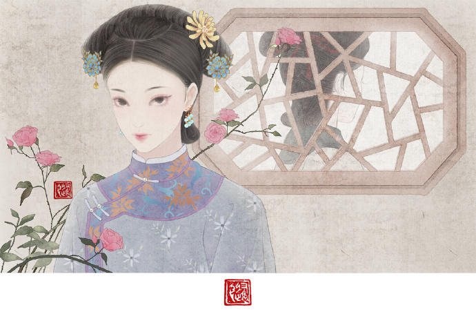 手繪版延禧攻略古風(fēng)圖集，超美高清手繪古風(fēng)圖