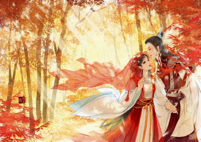 超甜的古風(fēng)情侶圖集，清新唯美古風(fēng)圖片（19張）