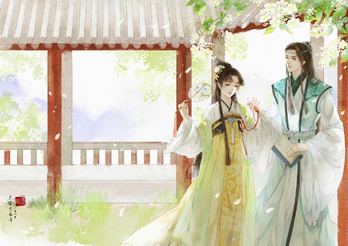 超甜的古風(fēng)情侶圖集，清新唯美古風(fēng)圖片（19張）