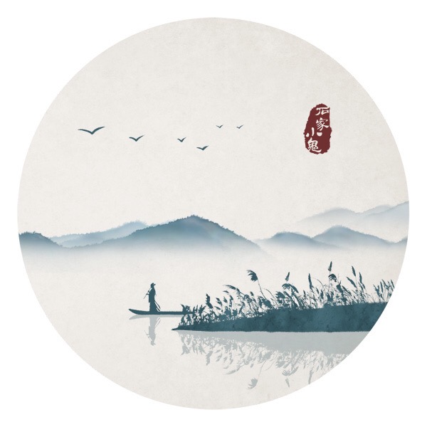 水墨中國風插畫圖片，水墨山水的插畫圖集