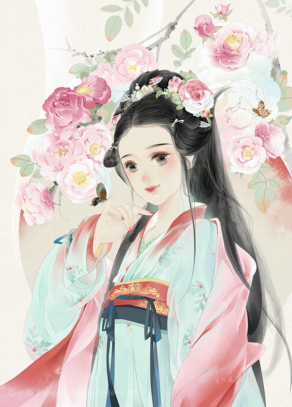 超可愛(ài)古風(fēng)女子圖集，唯美萌妹子古風(fēng)圖片