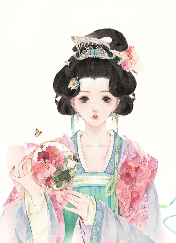 超可愛(ài)古風(fēng)女子圖集，唯美萌妹子古風(fēng)圖片
