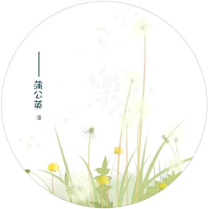 清新植物花卉插畫，可作頭像的插畫圖片