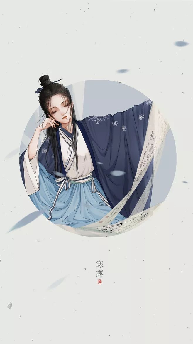 二十四節(jié)氣美人圖，唯美古風(fēng)手機壁紙圖集