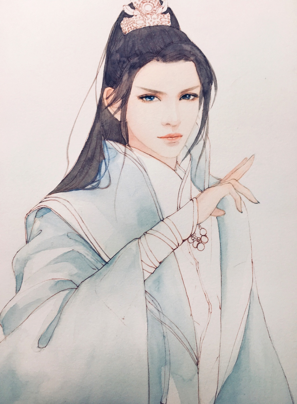 超詳細(xì)古風(fēng)美男上色步驟圖，可收藏做臨摹圖集