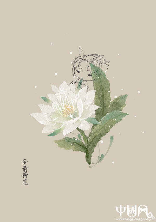 一組花與仙子古風(fēng)圖片，清新淡雅的古風(fēng)圖集