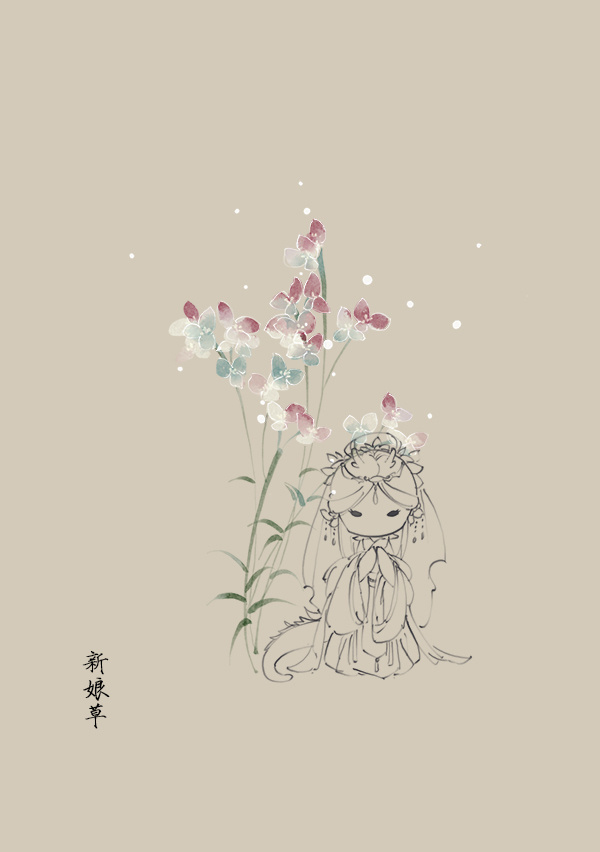 一組花與仙子古風圖片，清新淡雅的古風圖集