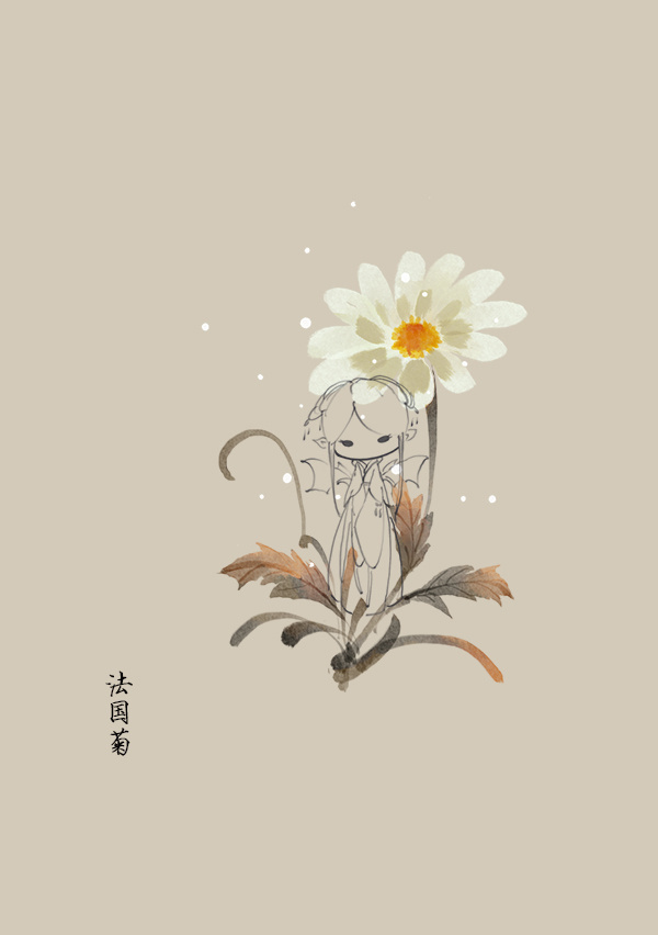 一組花與仙子古風圖片，清新淡雅的古風圖集