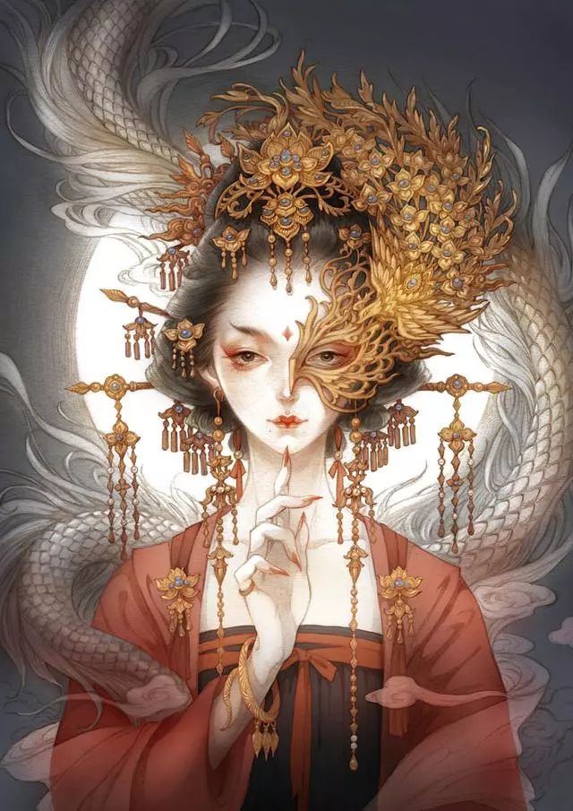 古風(fēng)美人插畫，一顰一笑令人神魂顛倒！