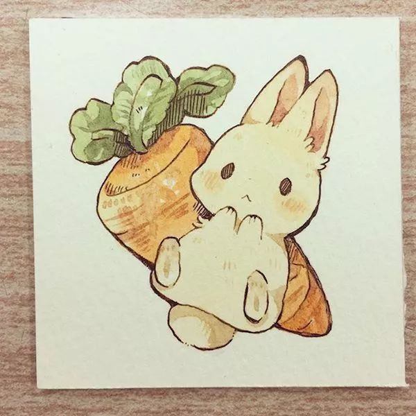 一組小兔子萌寵插畫：萌萌噠真可愛！