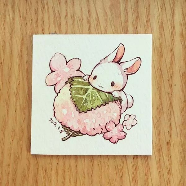 一組小兔子萌寵插畫：萌萌噠真可愛！