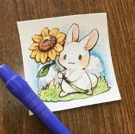一組小兔子萌寵插畫：萌萌噠真可愛！