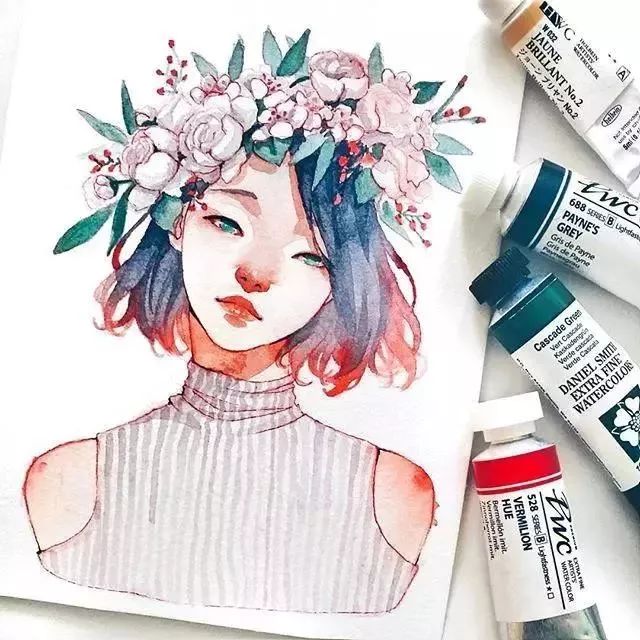 37款唯美水彩插畫：不一樣的色彩視覺！