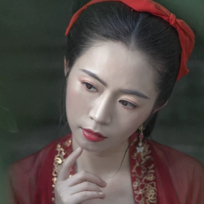 櫻桃紅衣古風(fēng)頭像，嬌艷美人!