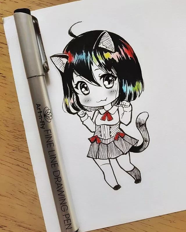 清新可愛美少女插畫，萌化你的心！