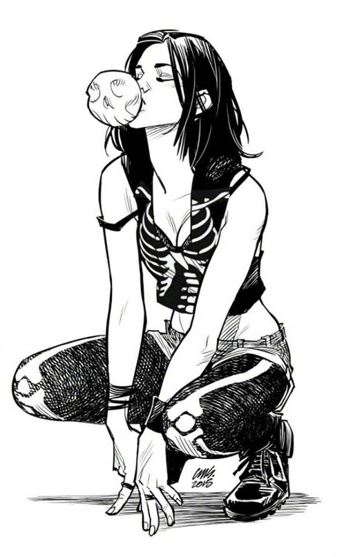 9款性感的黑白女郎插畫，嫵媚的美!