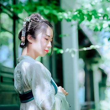 清新繡球花女生頭像，唯美古風(fēng)真人頭像