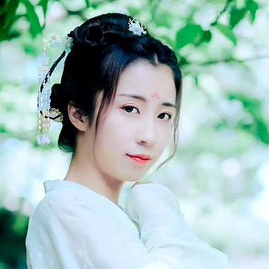 清新繡球花女生頭像，唯美古風(fēng)真人頭像