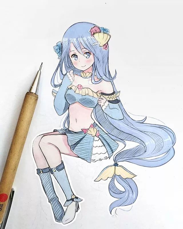 清新可愛美少女插畫，萌化你的心！