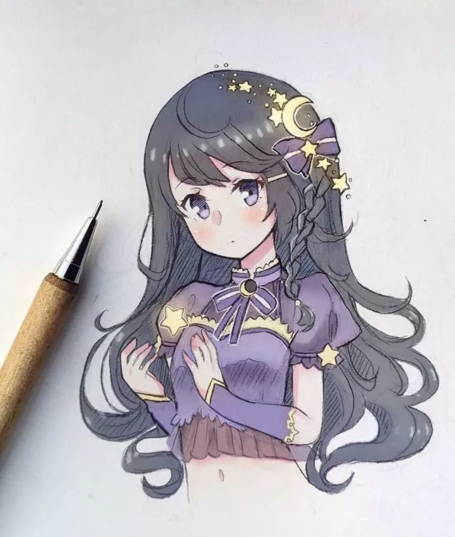 清新可愛美少女插畫，萌化你的心！