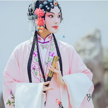 一組京劇戲曲花旦頭像，唯美古風真人頭像